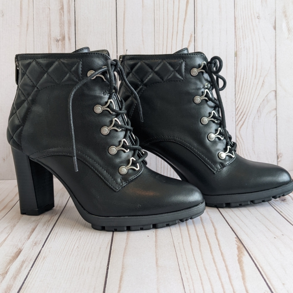 Adrienne Vittadini Moto Quilted Booties 6.5 New NIB